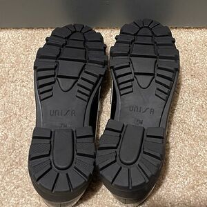 Black and white casual moccasin